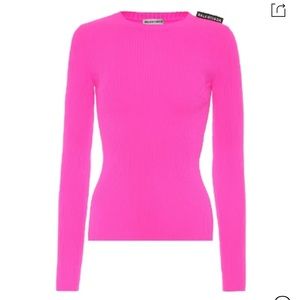 Balenciaga hot pink sweater